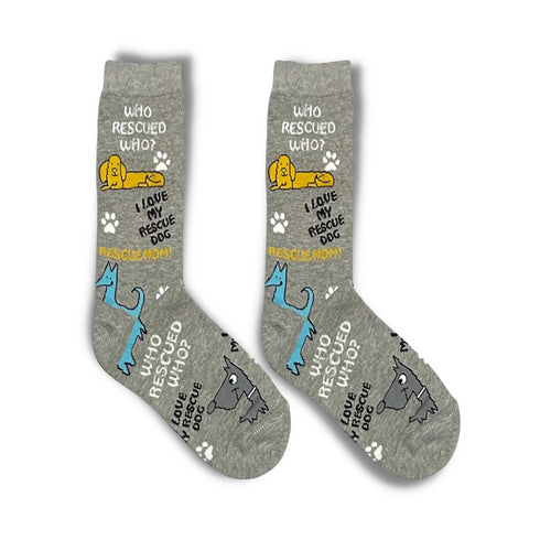 Grey Dog Pet Lover Animal Socks